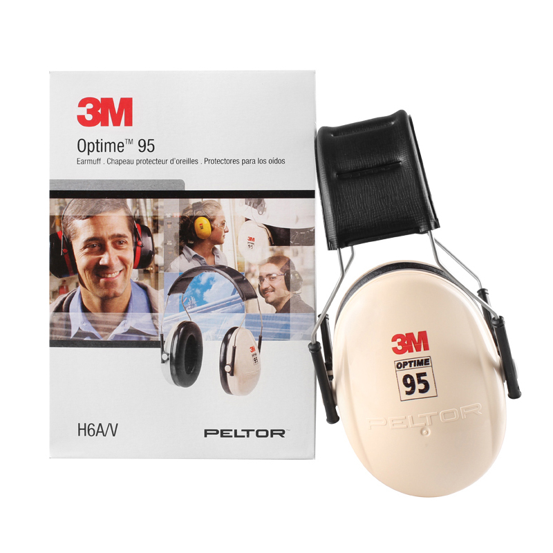 3M H6A专业隔音耳罩防噪音学习睡觉睡眠工厂超强降噪射击架子鼓用
